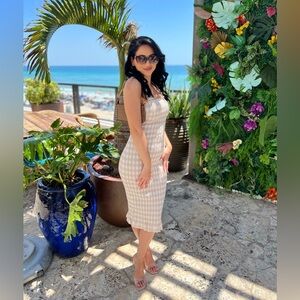 SHEIN Frenchy Plaid Print Ruffle Hem Cami Dress SMALL - sold out